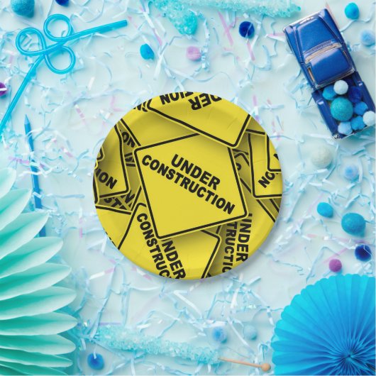 Bauzeichen Pappteller (Party)