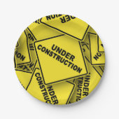 Bauzeichen Pappteller (Vorderseite)