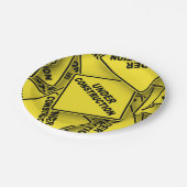 Bauzeichen Pappteller (Schrägansicht)