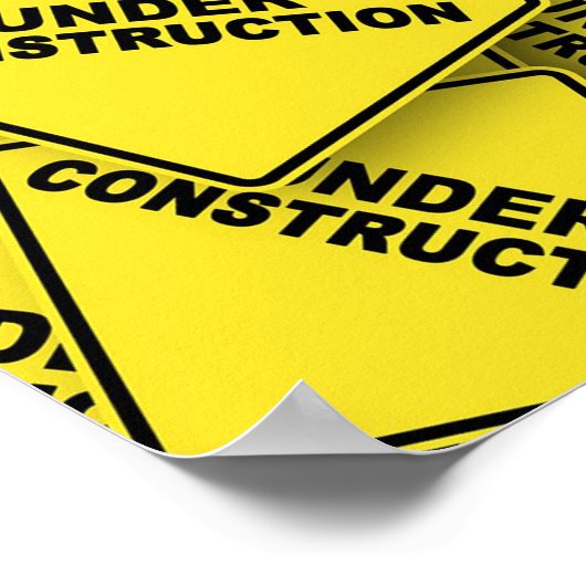 Bauzeichen Poster (Ecke)