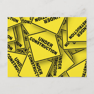 Bauzeichen Postkarte