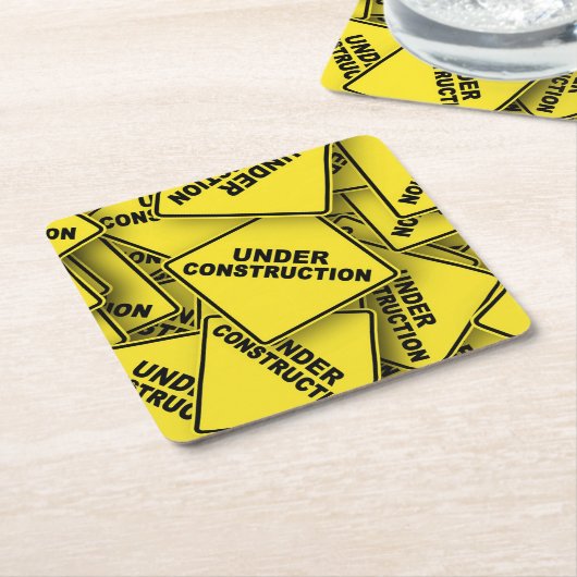 Bauzeichen Rechteckiger Pappuntersetzer (angewinkelt)