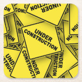 Bauzeichen Rechteckiger Pappuntersetzer (Vorderseite)