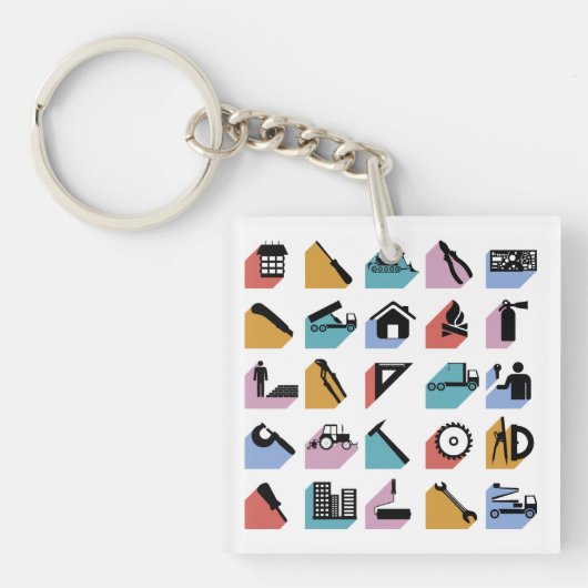 Bauzeichen Schlüsselanhänger (Vorderseite)