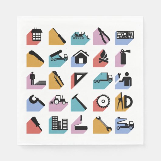 Bauzeichen Serviette (Vorderseite)