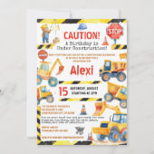 Bauzone 5. Geburtstagskinder-Party Einladung (Vorderseite)