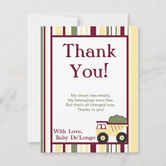 Bauzone Flat Dankeschön Karte (Vorderseite)