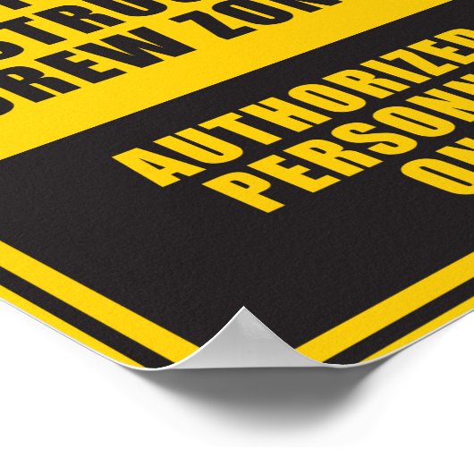 Bauzone Geburtsdatum Poster-Zeichen Poster (Ecke)