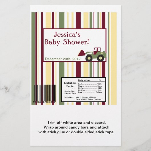 Bauzone Große Candy Bar Wrapper Flyer (Vorne)