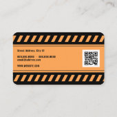 Bauzone inspiriert Visitenkarte (Rückseite)