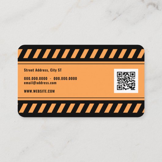 Bauzone inspiriert Visitenkarte (Rückseite)