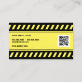 Bauzone inspiriert Visitenkarte (Rückseite)