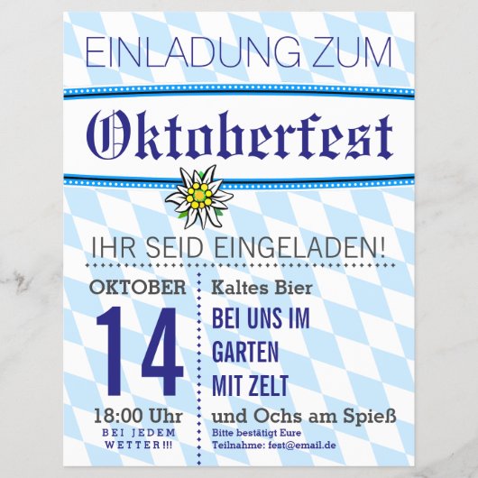 Bavaria Einladungen Flyer (Vorne)