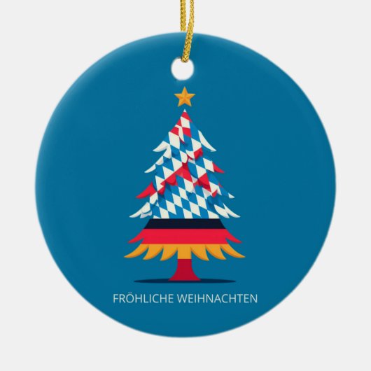 BAVARIA FLAG INSPIRIERT KERAMIK ORNAMENT (Vorne)