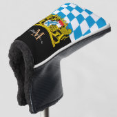 Bavaria Golf Cover, Monogramm Putter, Bayerische F Golf Headcover (3/4 Vorderseite)