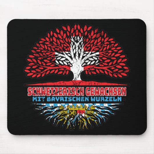 Bavaria Swiss Baum Wurzel Mousepad (Vorne)