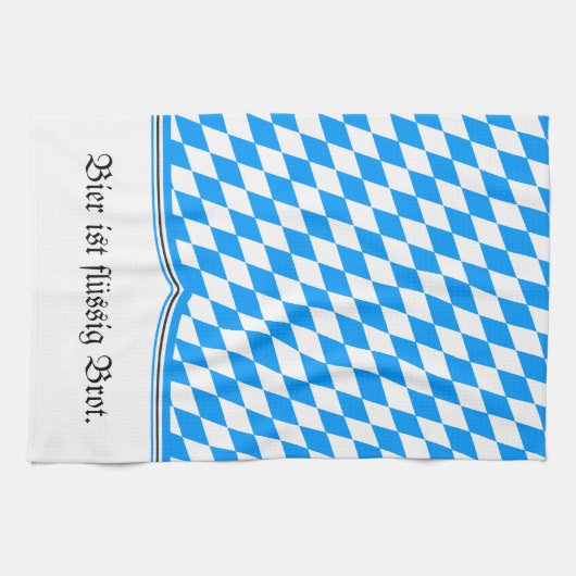 Bavarian Blue White Geschirrtuch (Horizontal)