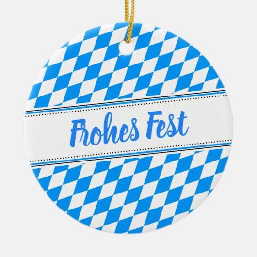 Bavarian Blue White Keramik Ornament (Vorne)