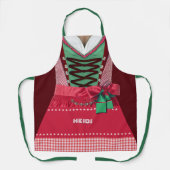 Bavarian Dirndl mit Ihrem Namen Schürze (Vorderseite)