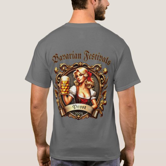 Bavarian Festivals - Blondine - Volksfest 2025 T-Shirt (Rückseite)