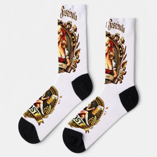 Bavarian Festivals - Prost - Kirchweih 2025 Socken (Linkes Detail)