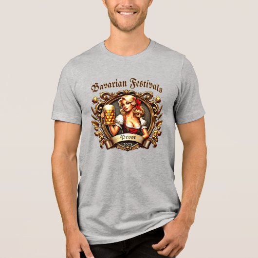 Bavarian Festivals - Prost - Kirchweih 2025 Tri-Blend Shirt (Vorderseite)