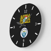 Bavarian flag-coat arms large clock große wanduhr (Winkel)