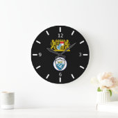 Bavarian flag-coat arms large clock große wanduhr (Zuhause)