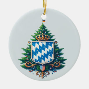 BAVARIAN FLAG INSPIRIERT KERAMIK ORNAMENT