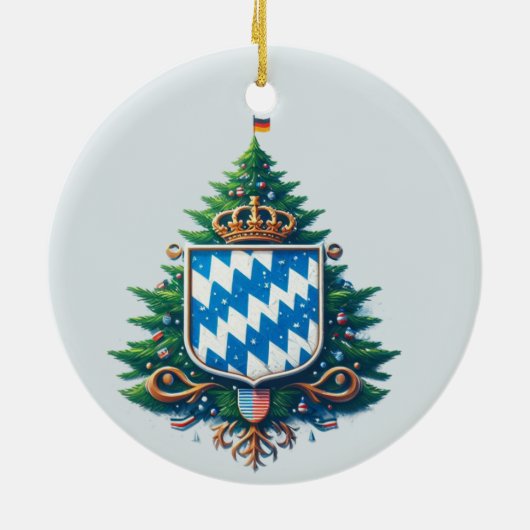 BAVARIAN FLAG INSPIRIERT KERAMIK ORNAMENT (Hinten)