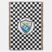 Bavarian flag throw blanket decke (Vorderseite Vertikal)