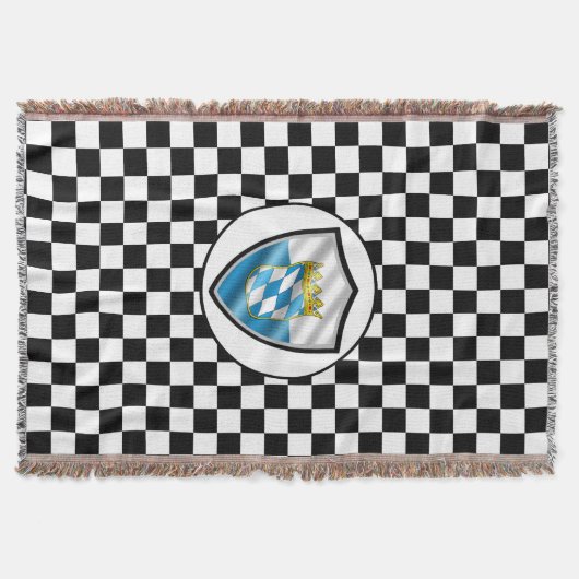 Bavarian flag throw blanket decke (Vorderseite)