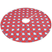 Bavarian Fleece Weihnachtsbaumdecke (Schrägansicht)