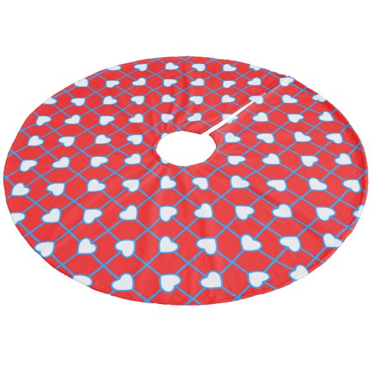 Bavarian Fleece Weihnachtsbaumdecke (Schrägansicht)