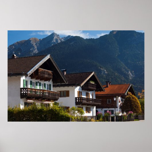 Bavarian Graffito Gebäude Poster (Vorne)