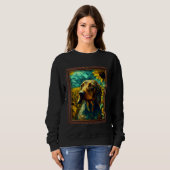 Bavarian Mountain Scent Hound Painting Sunflower F Sweatshirt (Vorne ganz)