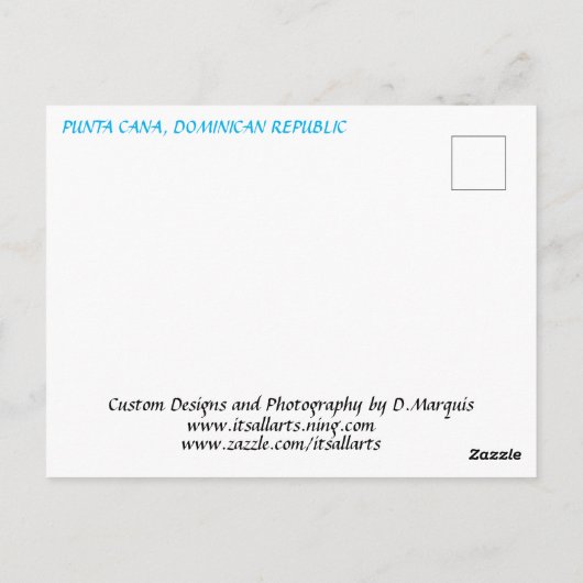 BAVARO BEACH #1 Postkarte (Rückseite)