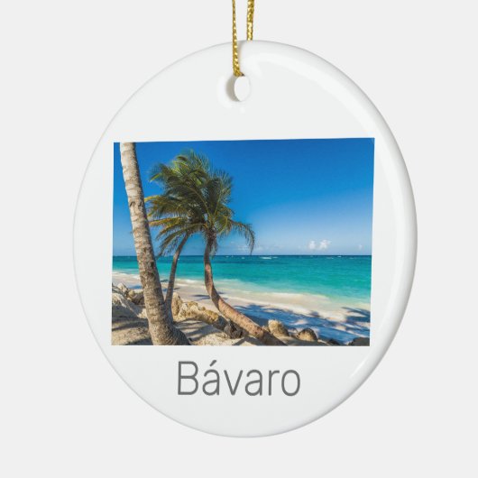 Bavaro Beach Caribbean Dominican Republic Souvenir Keramik Ornament (Links)