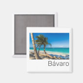 Bavaro Beach Caribbean Dominican Republic Souvenir Magnet (Vorderseite/Rückseite)