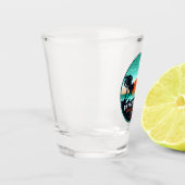 Bavaro Beach Dominican Retro Sunset Souvenir 60er Schnapsglas (Links)