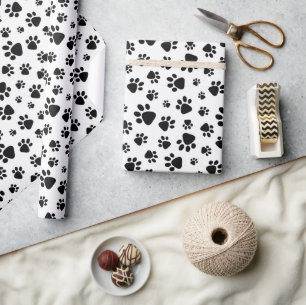 Baw Prints Schwarz-Weiß-Muster Geschenkpapier