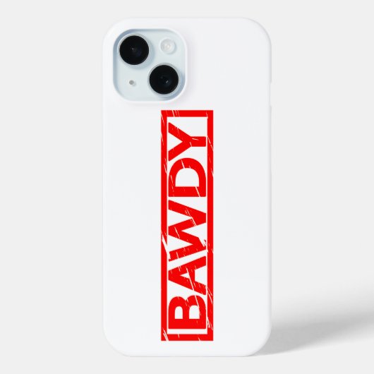 Bawdy Briefmarke Case-Mate iPhone Hülle (Rückseite)