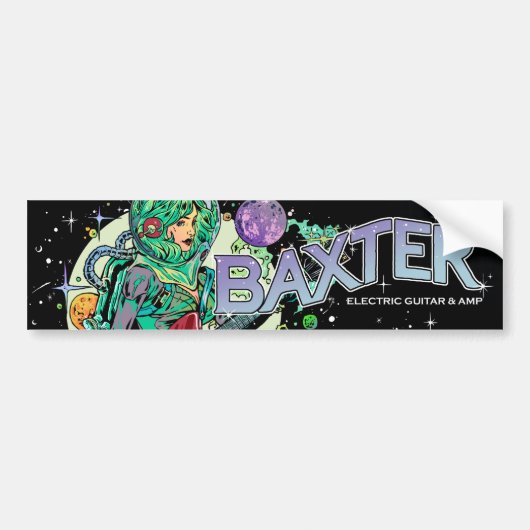 Baxter Cosmonaut Bumper Sticker Autoaufkleber (Vorne)