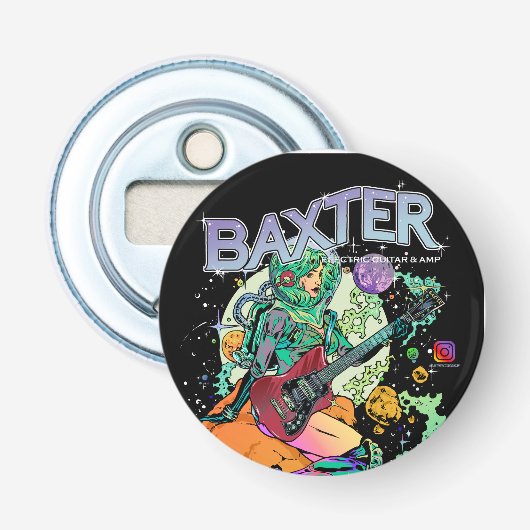Baxter Cosmonaut Magnetflaschenöffner Flaschenöffner (Vorderseite)