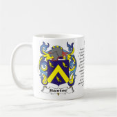 Baxter-Familienwappen-Tasse Kaffeetasse (Links)