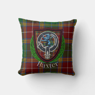Baxter Schottischer Clan-Tartan-Wappen Kissen