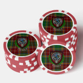 Baxter-Schottischer-Clan-Tartan & -Wappen Pokerchips (Stapel)
