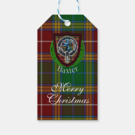 Baxter Scottish Clan Tartan & Crest Geschenkanhänger