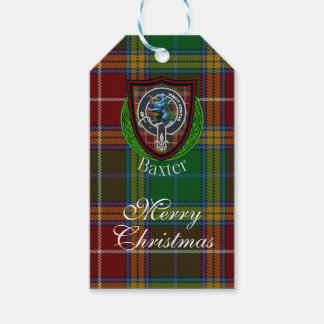 Baxter Scottish Clan Tartan & Crest Geschenkanhänger