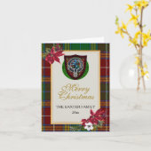 Baxter Scottish Clan Tartan & Crest Karte (Gelbe Blume)